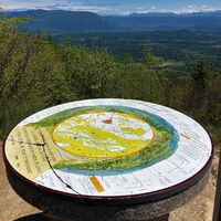 Aussichtstafel am Petit Perthuis Pass