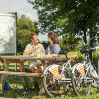 Eine Rast auf dem Lahnradweg bei Diez