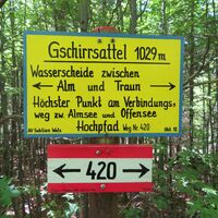 Almtaler Haus - Habernau/Jagersimmerl - Almsee - Hochpfad/Gschirrsattel -  Offensee - Jh. Fahrnau - Rindbachschlucht - Ebensee