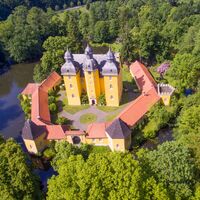 Luftbild vom Jagdschloss Holte in Schloß Holte-Stukenbrock, Foto: Fortkord und Dressler