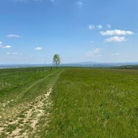 Friedrichsdorf / Witterda - Blick über Erfurt zum Ettersberg bei Weimar
