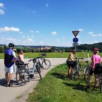 Radweg Ende aus Richtung Memmingen und Moosbach vor Ottobeuren