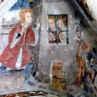 Eines der Fresken in der Kirche von Rochemolles