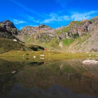 Almszenerie am Hüttensee unterhalb der Keinprechthütte