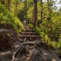 Abstieg zu den Wasserfällen