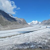 Panoramaweg über den Aletschgletscher.