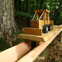 Waldkugelbahn mit Hinderniss