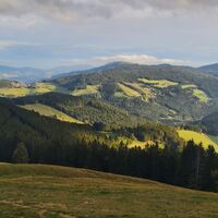Ausblick von der Sommeralmstraße, Naturpark Almenland in der Oststeiermark