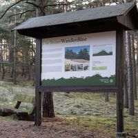 Informationstafel auf der Stixer Wanderdüne