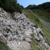 Ungesicherte Stelle vor dem Itonskopf