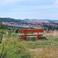 Sitzbank, Käfernburg, Blick Arnstadt
