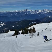 Der schönste Teil der Abfahrt ist die Fahrt über die Belska planina.