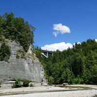 Aussicht vor Schwarzwasserbrücke - Schwarzwasser-Sense-Schluchtenweg Etappe 2