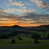 Hittisau bei Sonnenuntergang