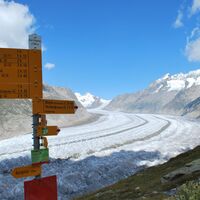 Panoramaweg über den Aletschgletscher.