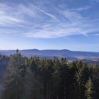 Blick vom AT nach Westen zum Boubín und Bobik