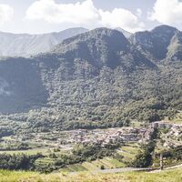 Das Dorf Pranzo von oben