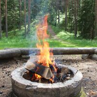 Feuerstelle auf der Burginsel Tenhola