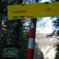 Wegweiser Goferhütte