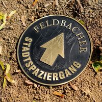 Bodenmarkierungen zum Feldbacher Stadtspaziergang