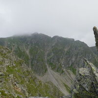 auch der Gipfel des Geierhaupt ist vom Nebel umhangen