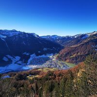 Ausblick vom Gopfberg auf Mellau im Herbst