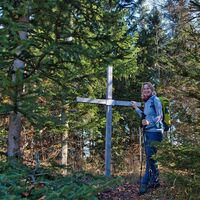 Gipfelkreuz am Mühlbacher Kogel auf 1050 Metern