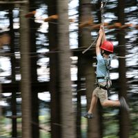 Action im Waldseilgarten Höllschlucht