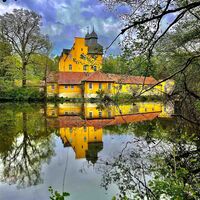 Schlossteich mit dem Jagdschloss in Schloß Holte-Stukenbrock, Foto Pascal Lideck