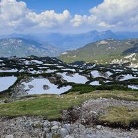 Blick aufs unebene Plateau