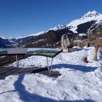 Crest la Crusch oder Escherstein mit Panoramatafel
