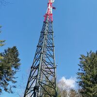 Neuer Sendemasten am Ameisberg Parkplatz