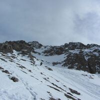 Skitour Kreuzspitze - Gipfelaufstieg