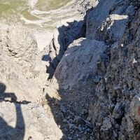 Flacheres Stück nach einer Kletterstelle