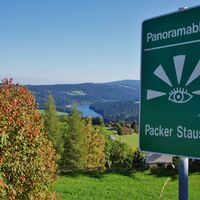 Packsattel mit Panoramablick auf den Packer Stausee