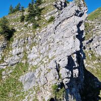 Kletterstelle am Grat