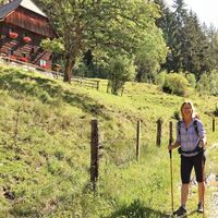 Wir wandern bei der Fasseggerhube vorbei