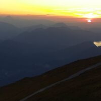 Sonnenuntergang Richtung St. Gilgen und Fuschlsee
