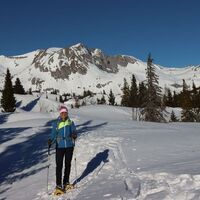 Stimmung beim Schneeschuhwandern