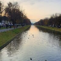Nymphenburg Palace as seen from the Gerner Bridge