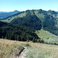 Abstieg zur Freudenreichalm, Blick zur Bodenschneid