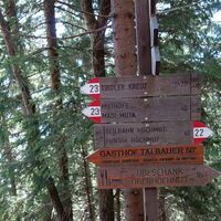 Wegkreuzung beim Mutkopf