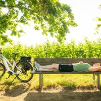 Durchatmen auf dem Radweg Deutsche Weinstraße