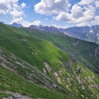 Blick zurück auf den Grat, den wir gelaufen sind.