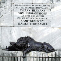 Löwendenkmal am Predilpass