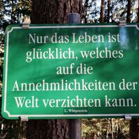 Wittgenstein Traktate entlang des Weges