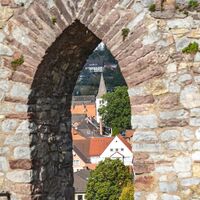 Qualitätstour Durch das Habichtstal (Po 2) - Blick von der Burgruine Polle