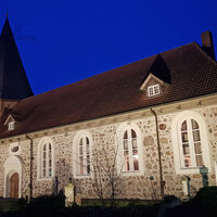 St.-Lamberti-Kirche im Abendglanz