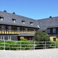 Historisches Gebäude am Markt in Wurzbach