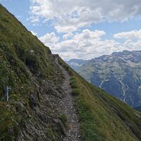 Teilstück zwischen Leutkircher Hütte und Kaiserjochhaus
